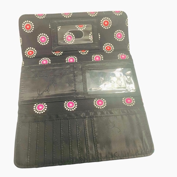 Vera Bradley Cotton Wallet Multicolor Paisley Floral Print, Multiple Card Slots - Picture 5 of 10
